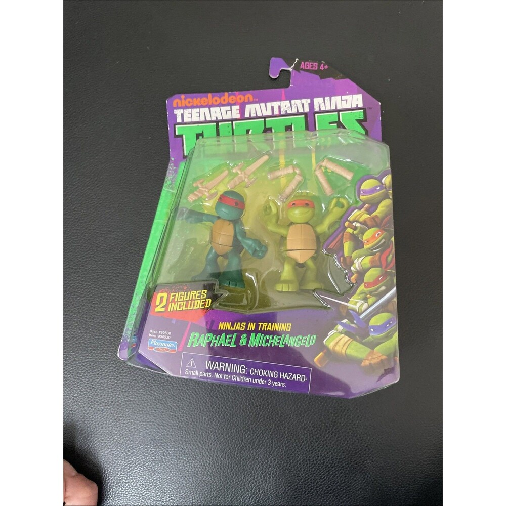 NEW - TMNT Raphael & Michelangelo (Ninjas in Training) Nickelodeon Figures HTF